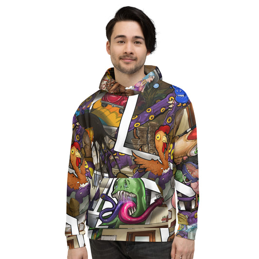 Unisex All-Over Collage Hoodie