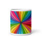 Rainbow joy White glossy mug