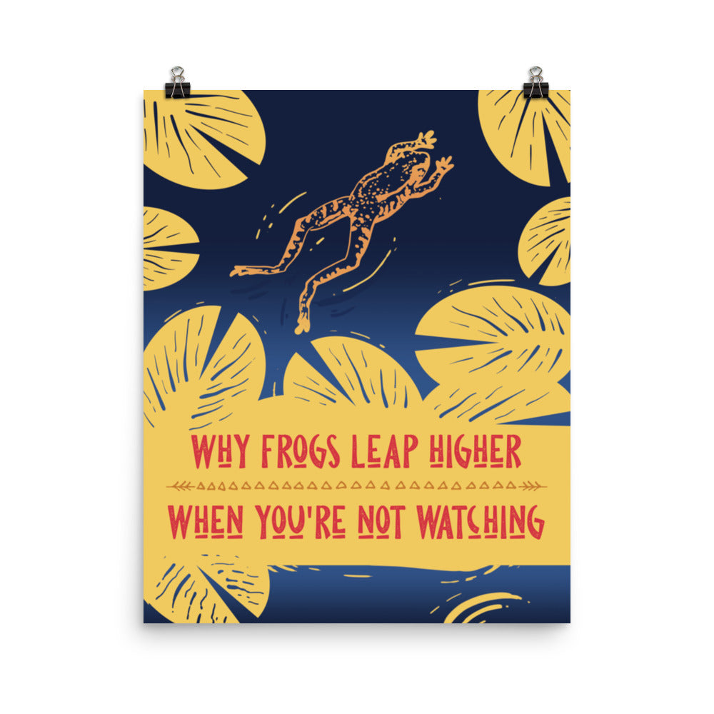 Why frogs leap higher when you're not watching Poster