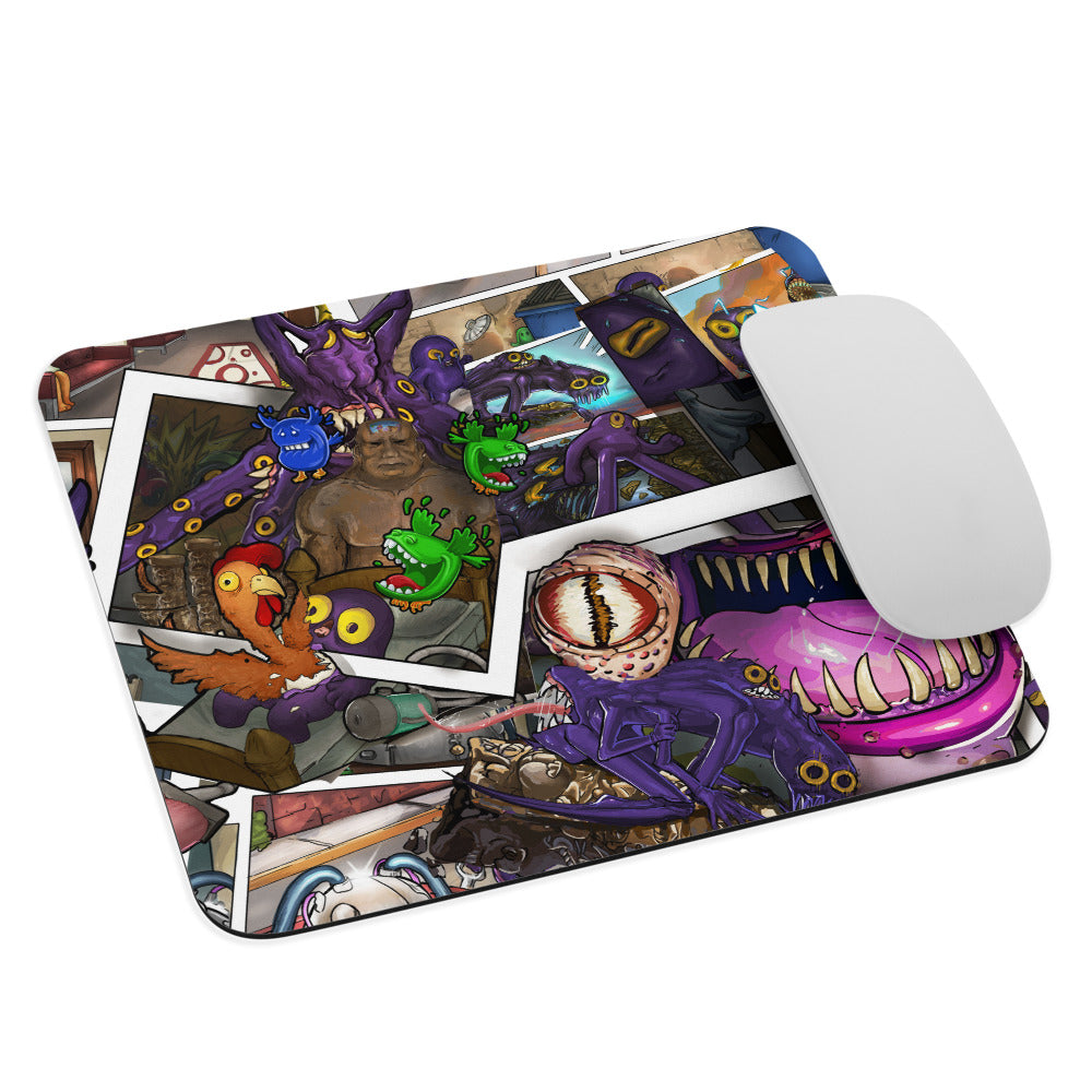 Collage art mouse pad
